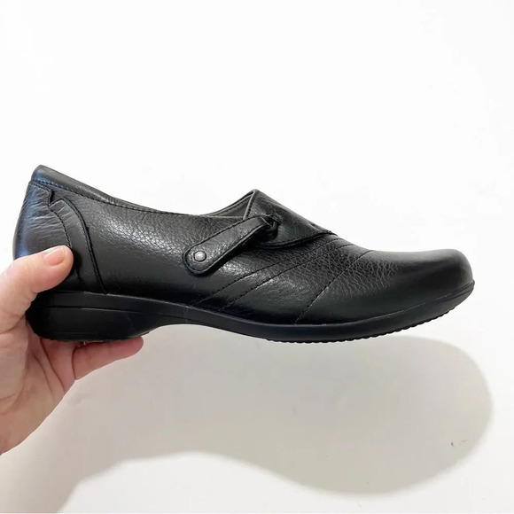Dansko Franny Black Leather Loafer Clogs Women’s Size 41 Like New - Picture 2 of 13